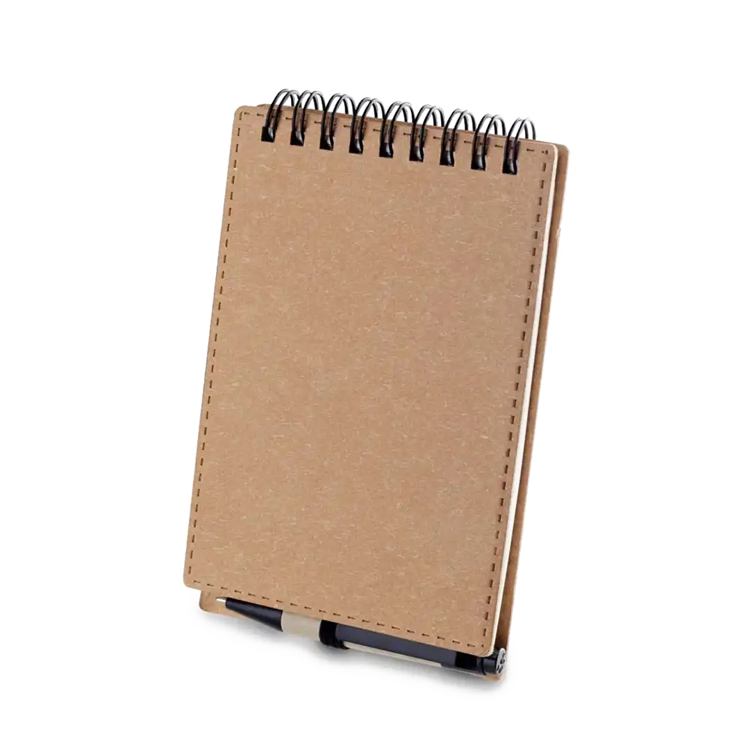 Bloco de Anotações Papelão com Caneta