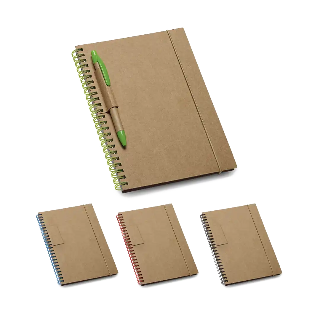 Caderno B6 de capa dura em cartão