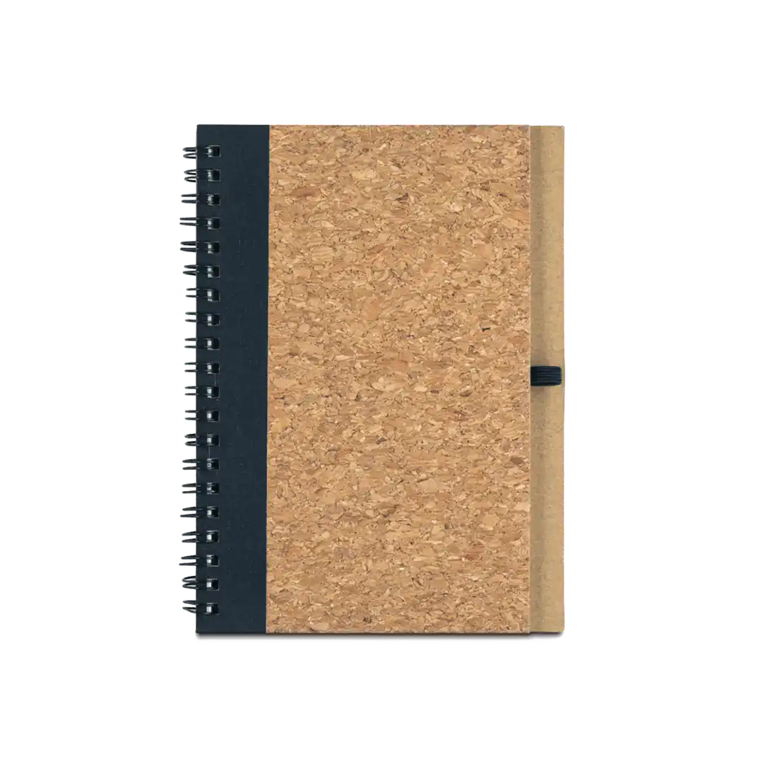 Caderno B6 de capa dura em cortiça