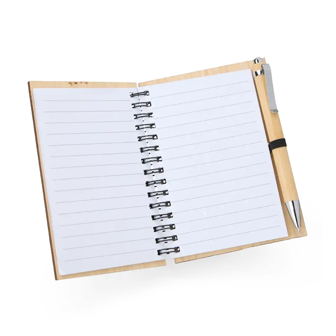 Caderno de Bambu com Caneta