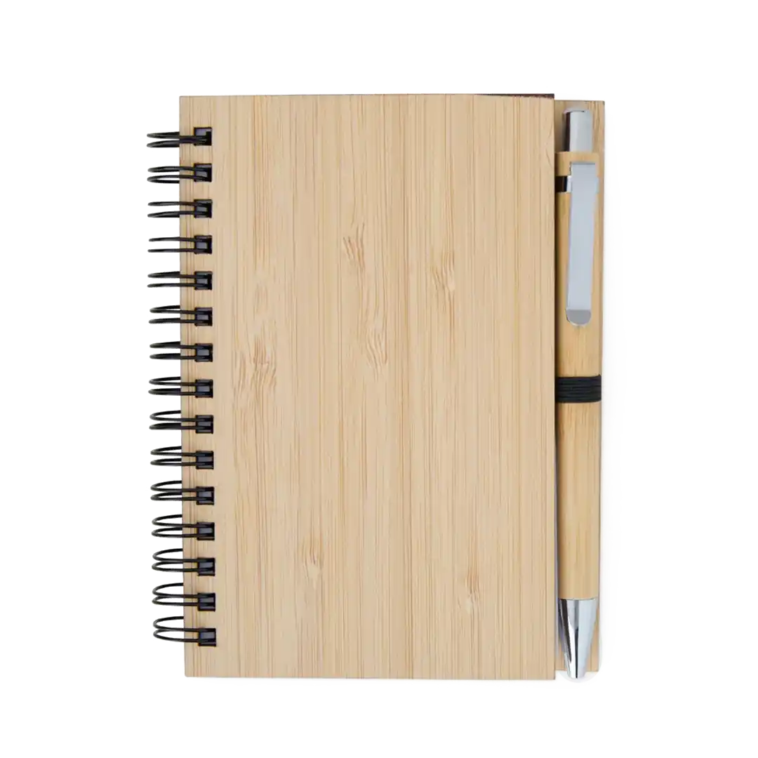 Caderno de Bambu com Caneta