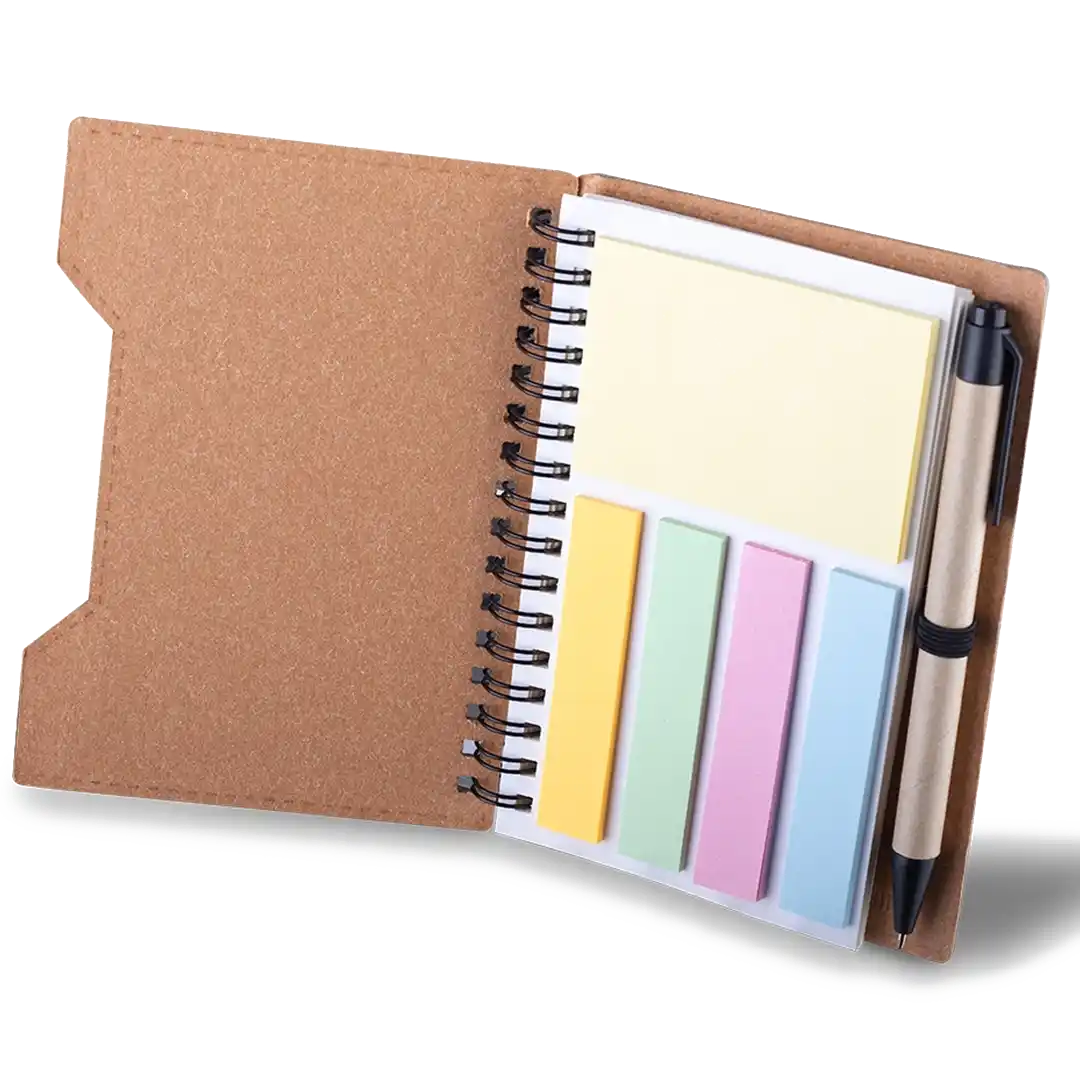 Caderno de capa dura em papelão