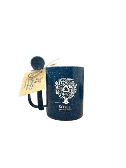 Caneca com Colher Zenith Madeira Bio