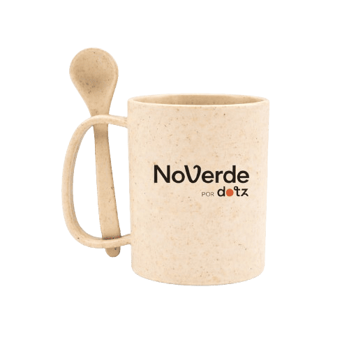 Caneca Ecológica Fibra de Bambu com Colher