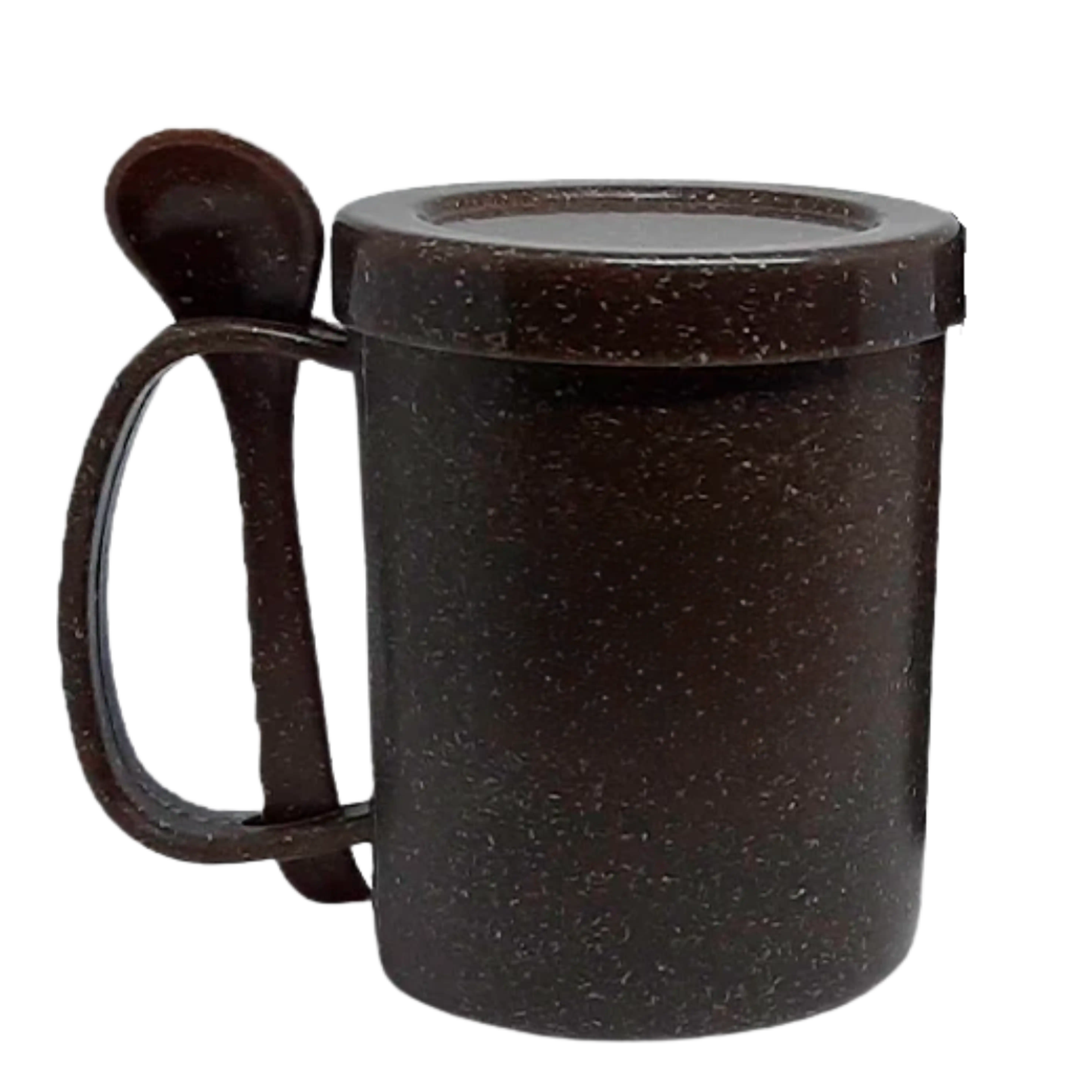 Caneca Ecológica Fibra de Coco com Colher  Térmica