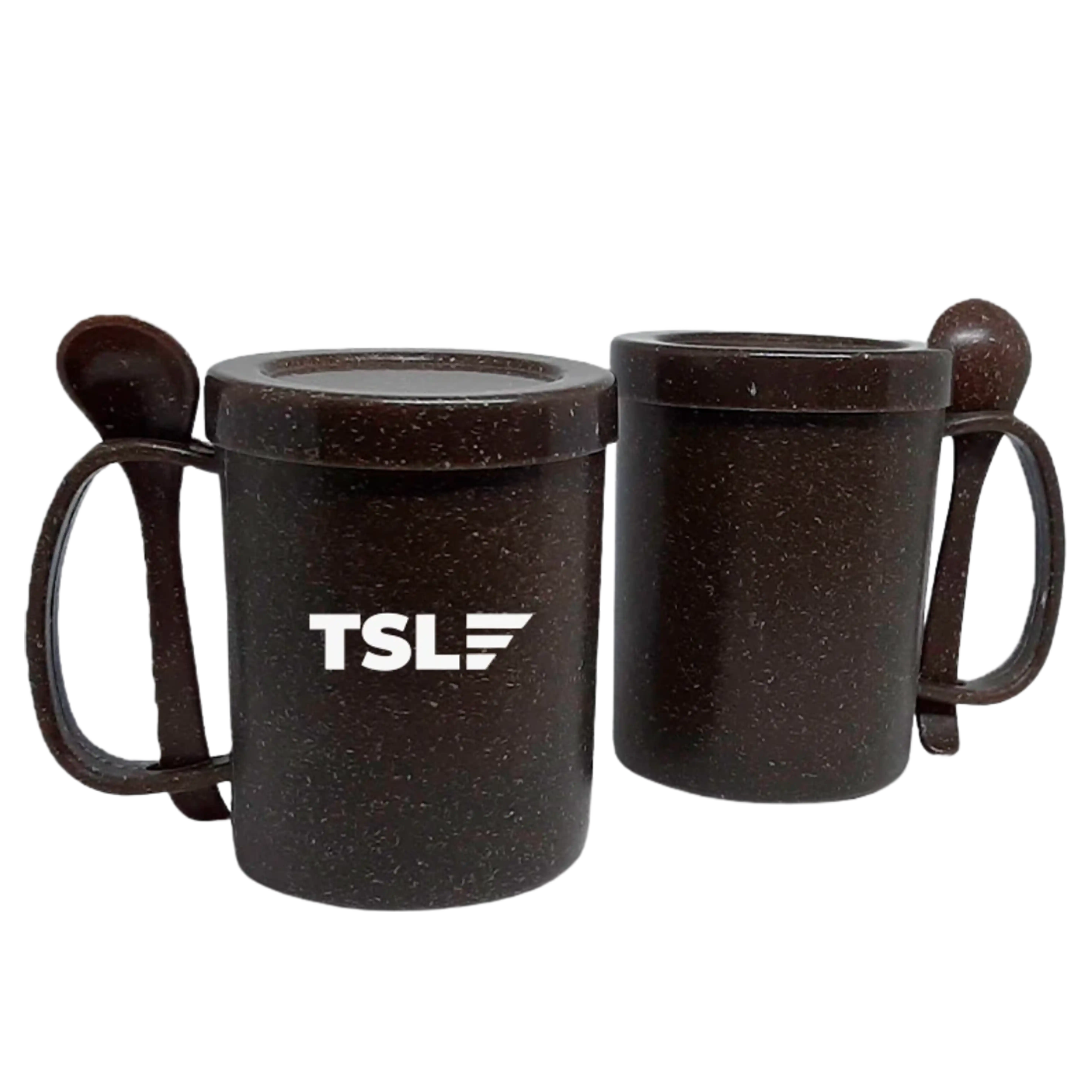 Caneca Ecológica Fibra de Coco com Colher  Térmica