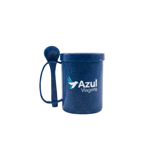 Caneca Fibra de Madeira Tampa