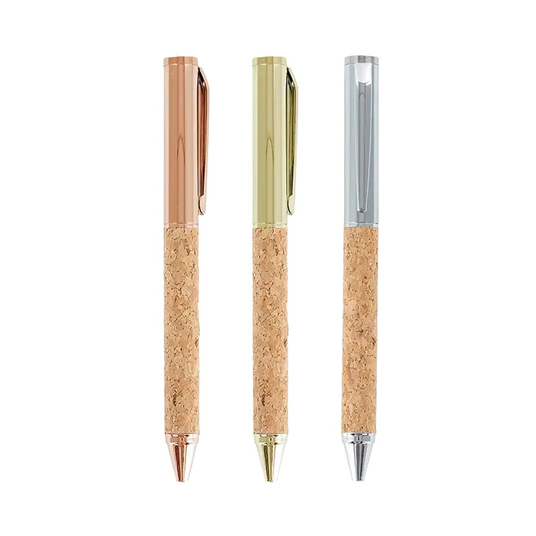 Caneta Metal e Cortiça