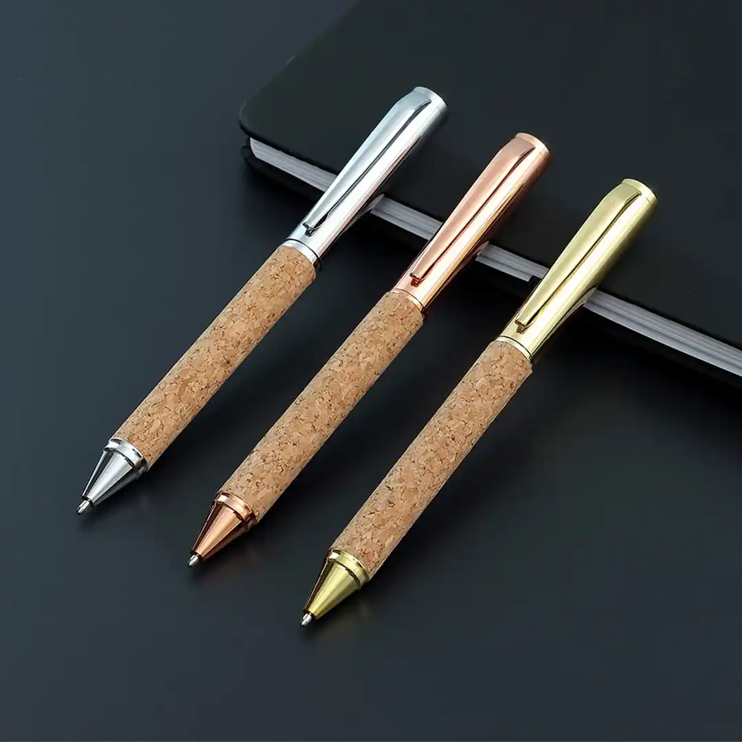 Caneta Metal e Cortiça