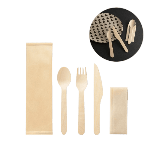 Conjunto Talheres Wood