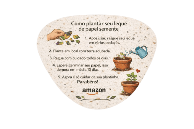 Leque de papel Semente II